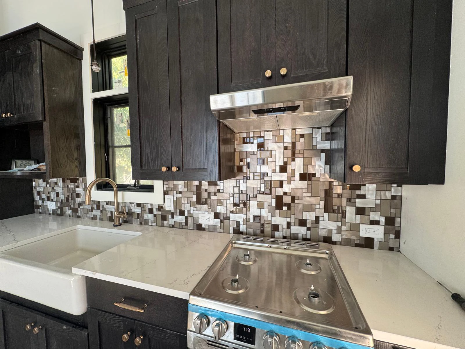 Professional backsplash installation detail in Bluffton, SC